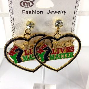 NEW NT BLACK LIVES MATTER PIERCED EARRINGS